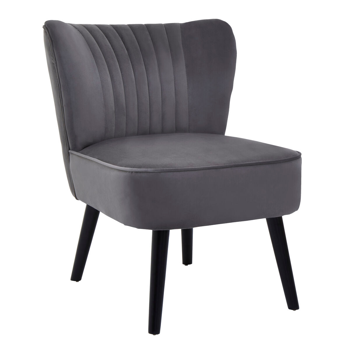 Regents Park Grey Velvet Chair