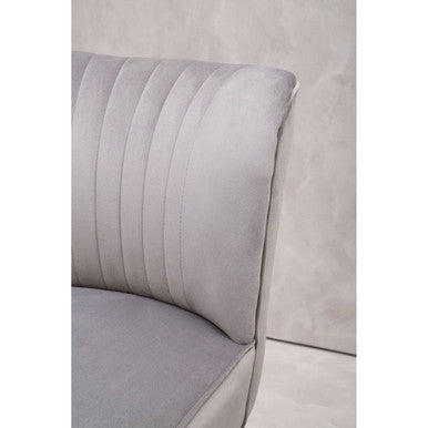 Regents Park Grey Velvet Chair