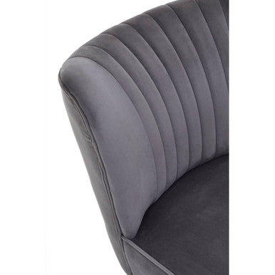 Regents Park Grey Velvet Chair
