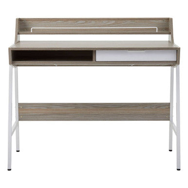 Light Oak Veneer Effect One Drawer Desk, Bradbury