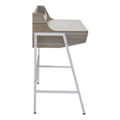 Light Oak Veneer Effect One Drawer Desk, Bradbury