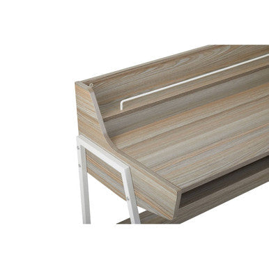 Light Oak Veneer Effect One Drawer Desk, Bradbury