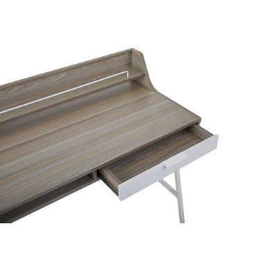 Light Oak Veneer Effect One Drawer Desk, Bradbury