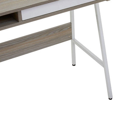 Light Oak Veneer Effect One Drawer Desk, Bradbury