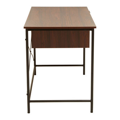 Dark Brown Walnut Veneer Effect Desk With Drawers, Bradbury