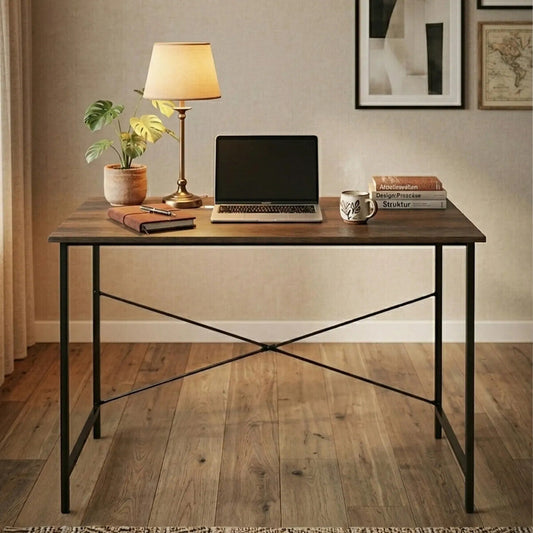 Dark Oak Veneer Effect Top Desk, Bradbury