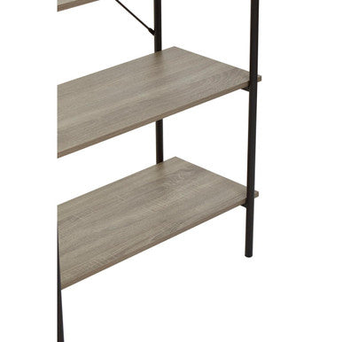 Five Tier Grey Oak Shelf Unit | Bradbury