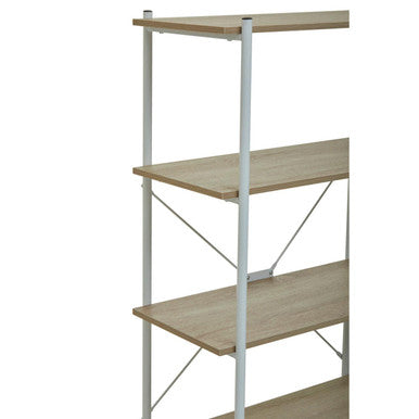 Five Tier Natural Oak Shelf Unit | Bradbury
