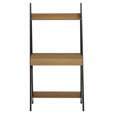 Natural Oak Effect Desk with Metal Frame | Bradbury