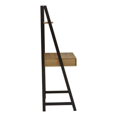 Natural Oak Effect Desk with Metal Frame | Bradbury