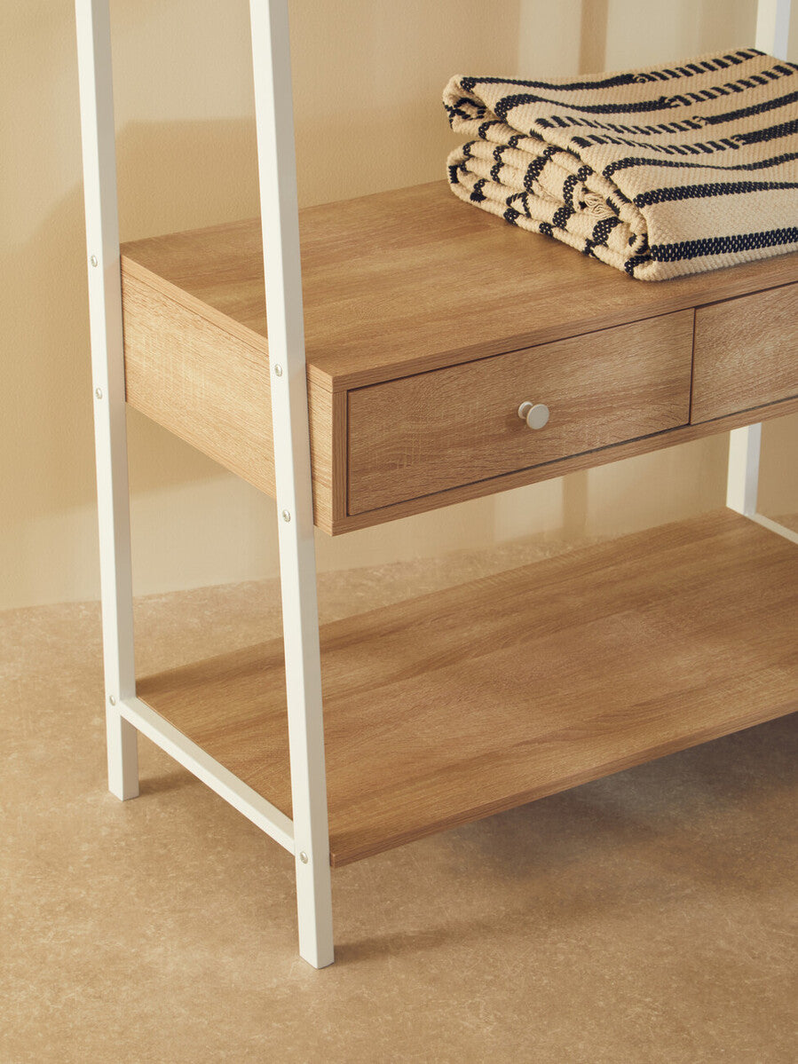 Natural Oak Effect Open Wardrobe | Bradbury