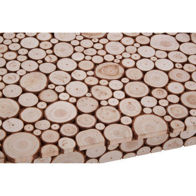 Black and Natural Coffee Table with Wood Top | Lacuna
