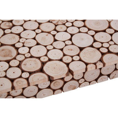 Black and Natural Coffee Table with Wood Top | Lacuna
