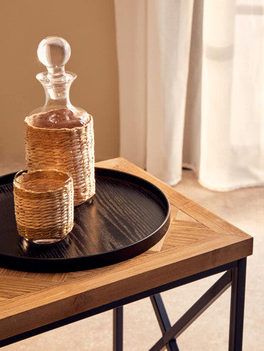 Kickford Coffee Table With Black Iron Frame