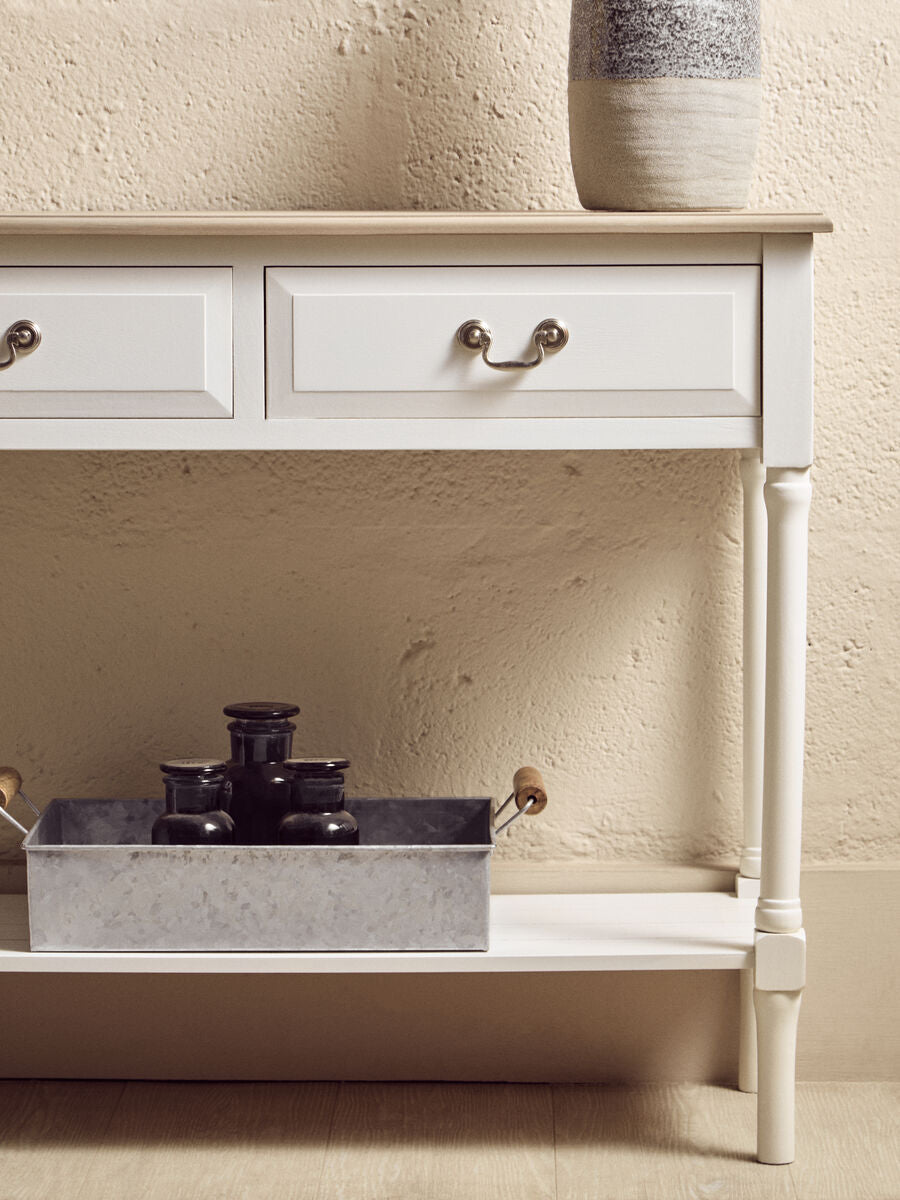 Heritage 2 Drawer Ivory Console Table