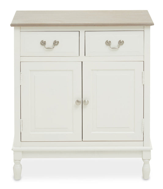 Heritage 2 Drawer White Sideboard