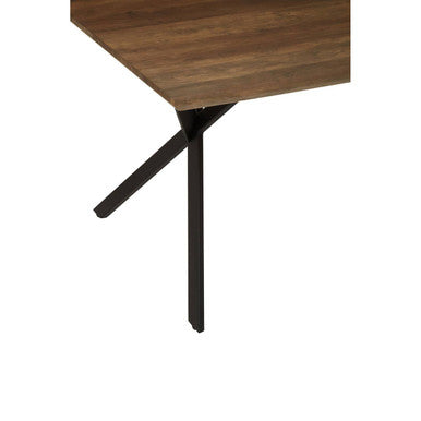Brown Rectangular Dining Table with Cross Base | Arron