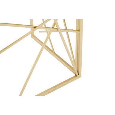 Farran Gold Finish Console Table With Mirror Top