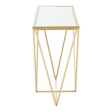 Farran Gold Finish Rectangular Console Table