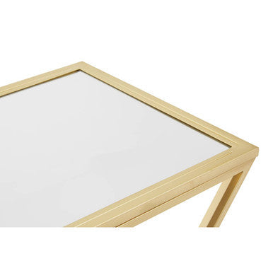 Farran Gold Finish Rectangular Console Table