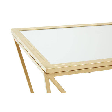 Farran Gold Finish Rectangular Console Table