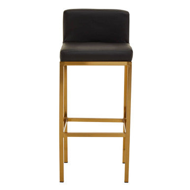 Baina Black And Gold Finish Bar Chair