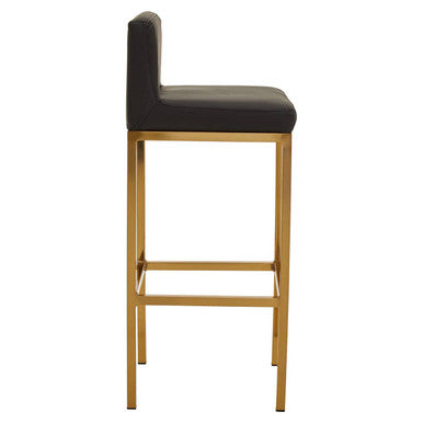 Baina Black And Gold Finish Bar Chair