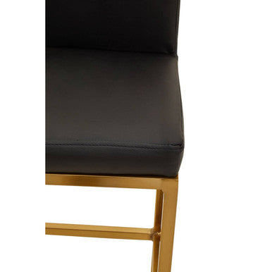 Baina Black And Gold Finish Bar Chair