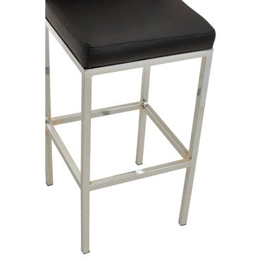 Baina Black And Chrome Finish Bar Chair