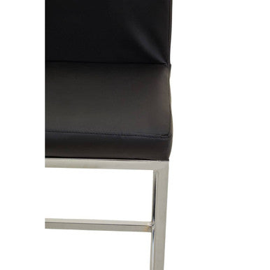 Baina Black And Chrome Finish Bar Chair