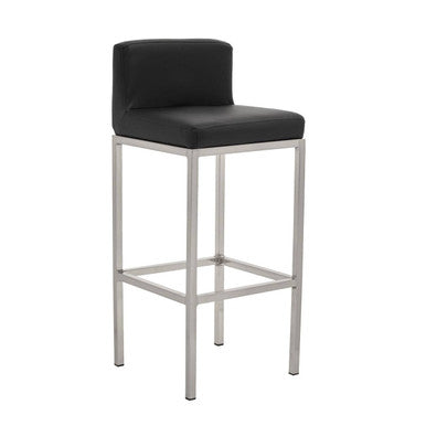 Baina Black And Chrome Finish Bar Chair