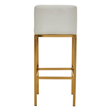 White and Gold Finish Bar Chair | Baina
