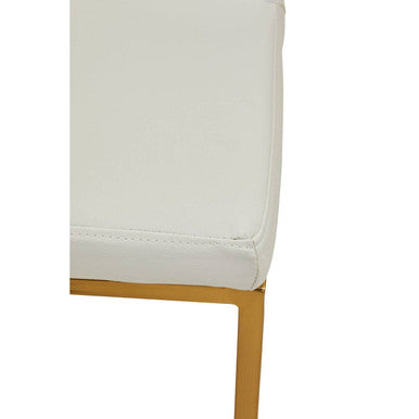 White and Gold Finish Bar Chair | Baina