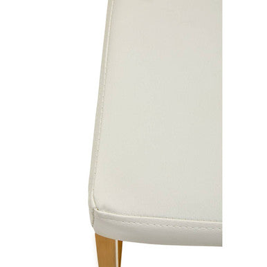 White and Gold Finish Bar Chair | Baina