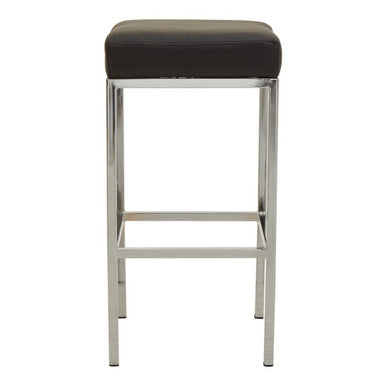 Baina Black And Chrome Finish Bar Stool