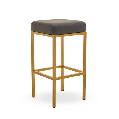 Dark Grey and Gold Finish Bar Stool | Baina