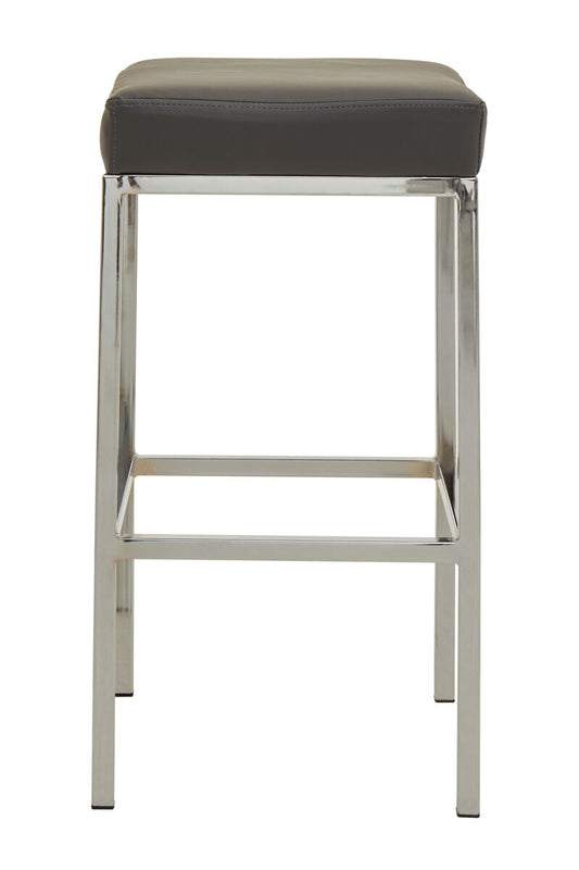Baina Dark Grey And Chrome Finish Bar Stool