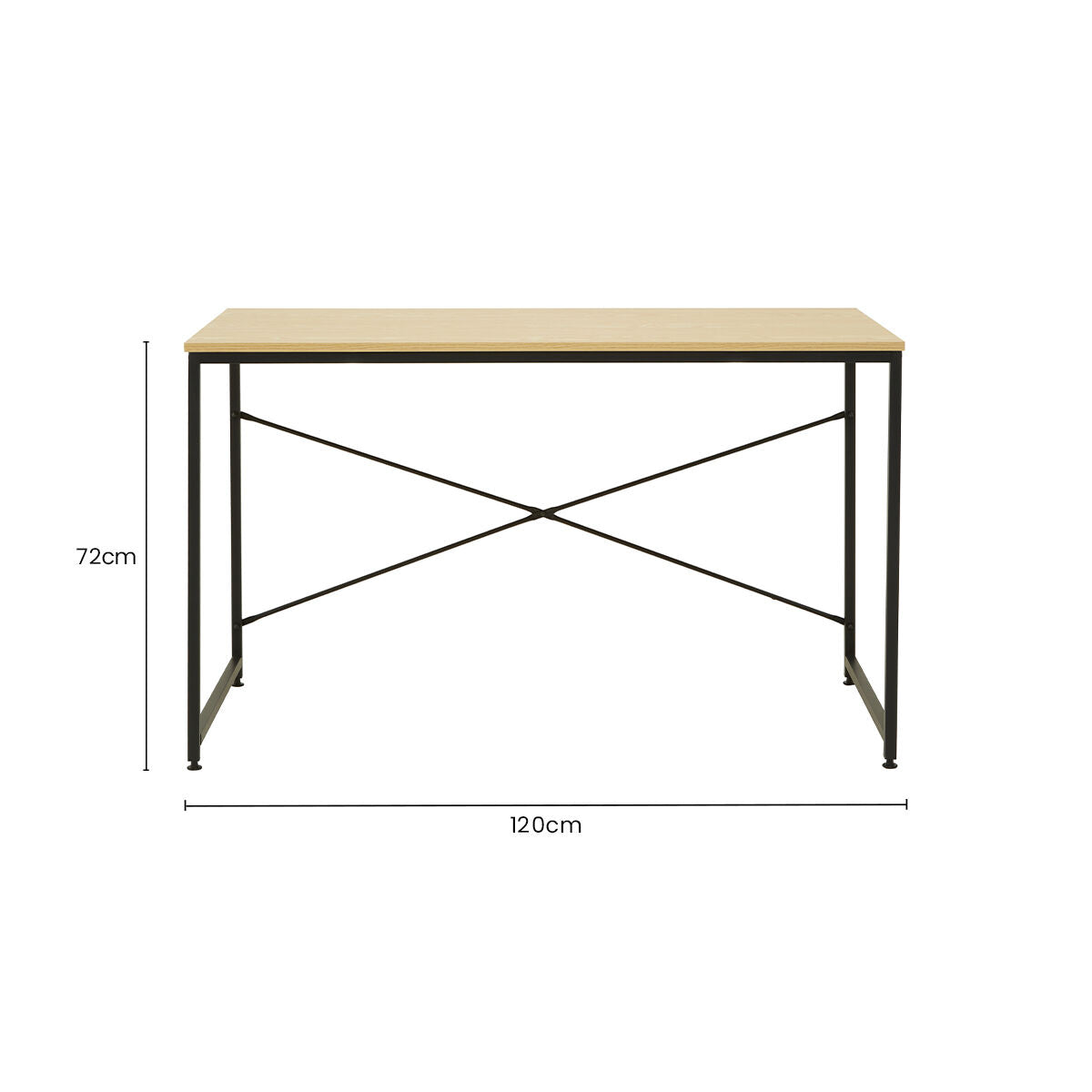 Light Oak Veneer Effect Top Desk | Laxton