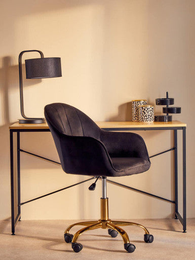 Light Oak Veneer Effect Top Desk | Laxton