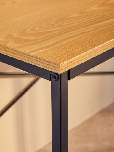 Light Oak Veneer Effect Top Desk | Laxton