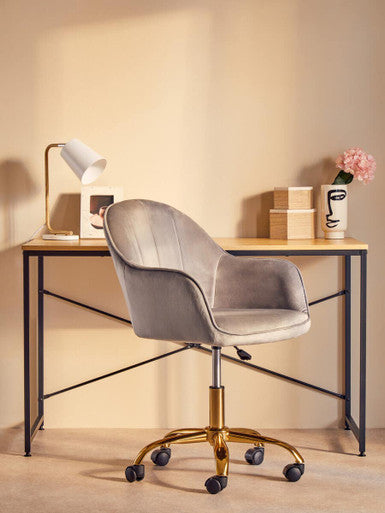 Light Oak Veneer Effect Top Desk | Laxton