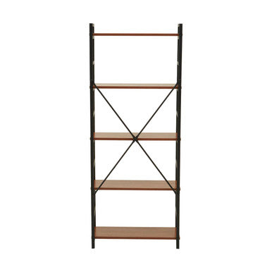 Laxton 5 Tier Wood Finish Shelf Unit
