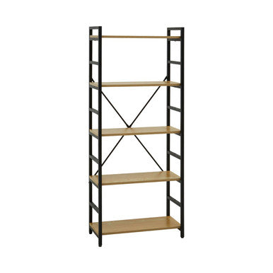 Laxton 5 Tier Light Oak Effect Shelf Unit