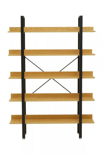Laxton 5 Tier Light Oak Effect Shelving Unit