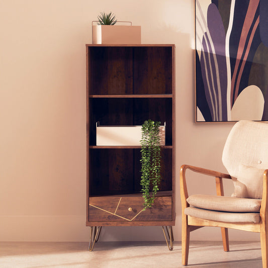 Flori 3 Tier Shelving Unit with Drawer