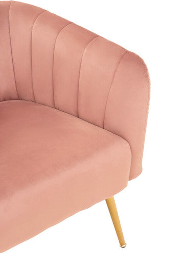 Larissa Pink Velvet Chair