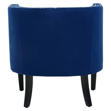 Larissa Blue Velvet Studded Chair