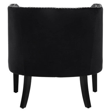 Larissa Black Velvet Studded Chair