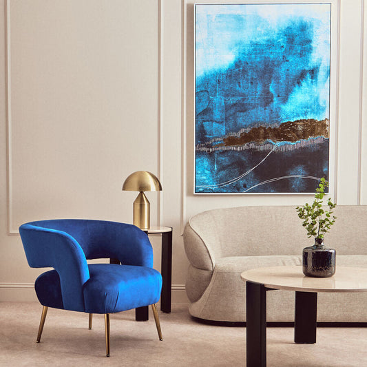 Larissa Blue Velvet Chair