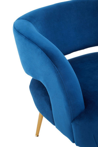 Larissa Blue Velvet Chair